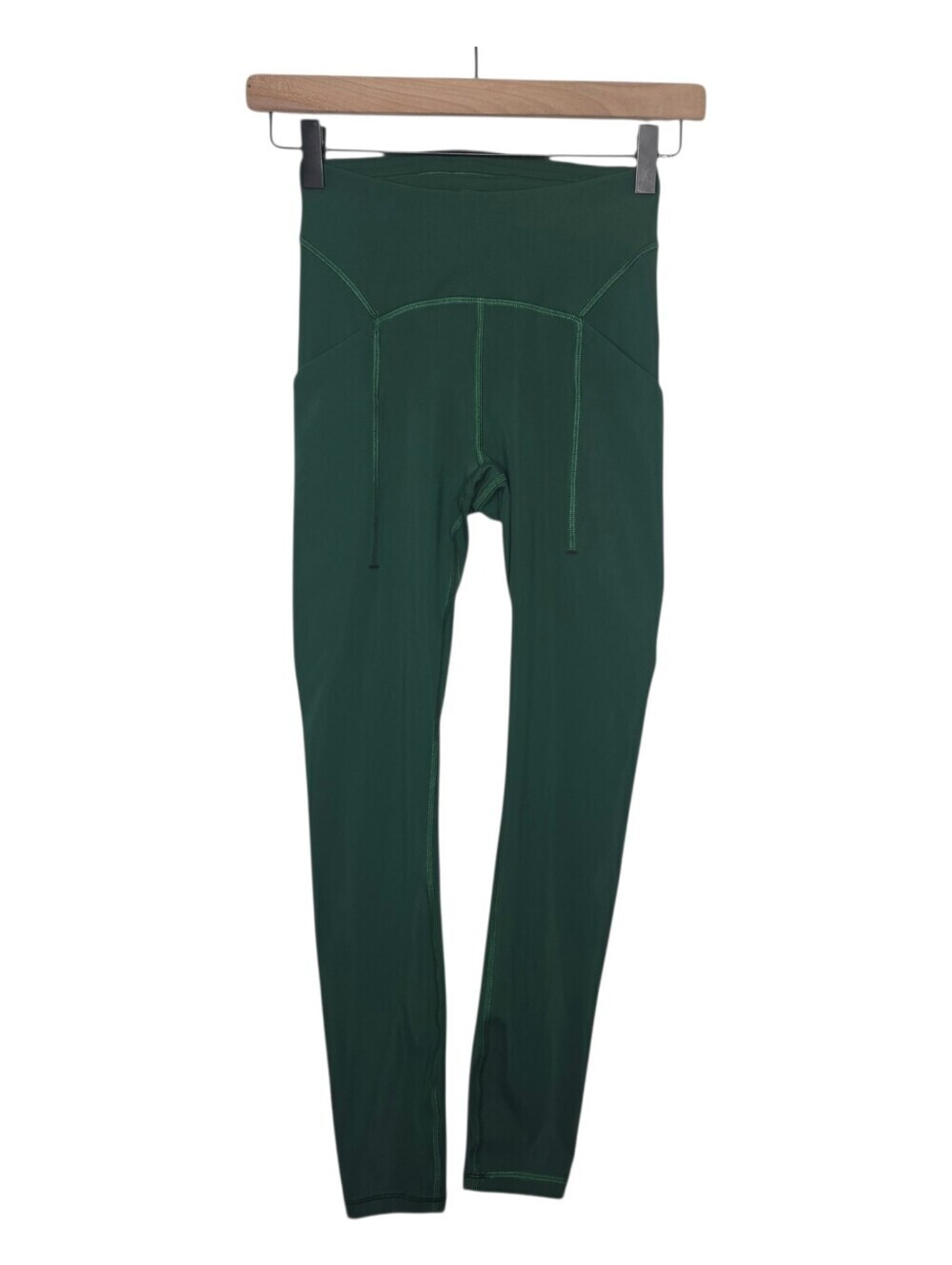 Lululemon Womens Everglade Green Yoga Pilates Running Power Thru 25" Leggings 2 - Picture 2 of 8